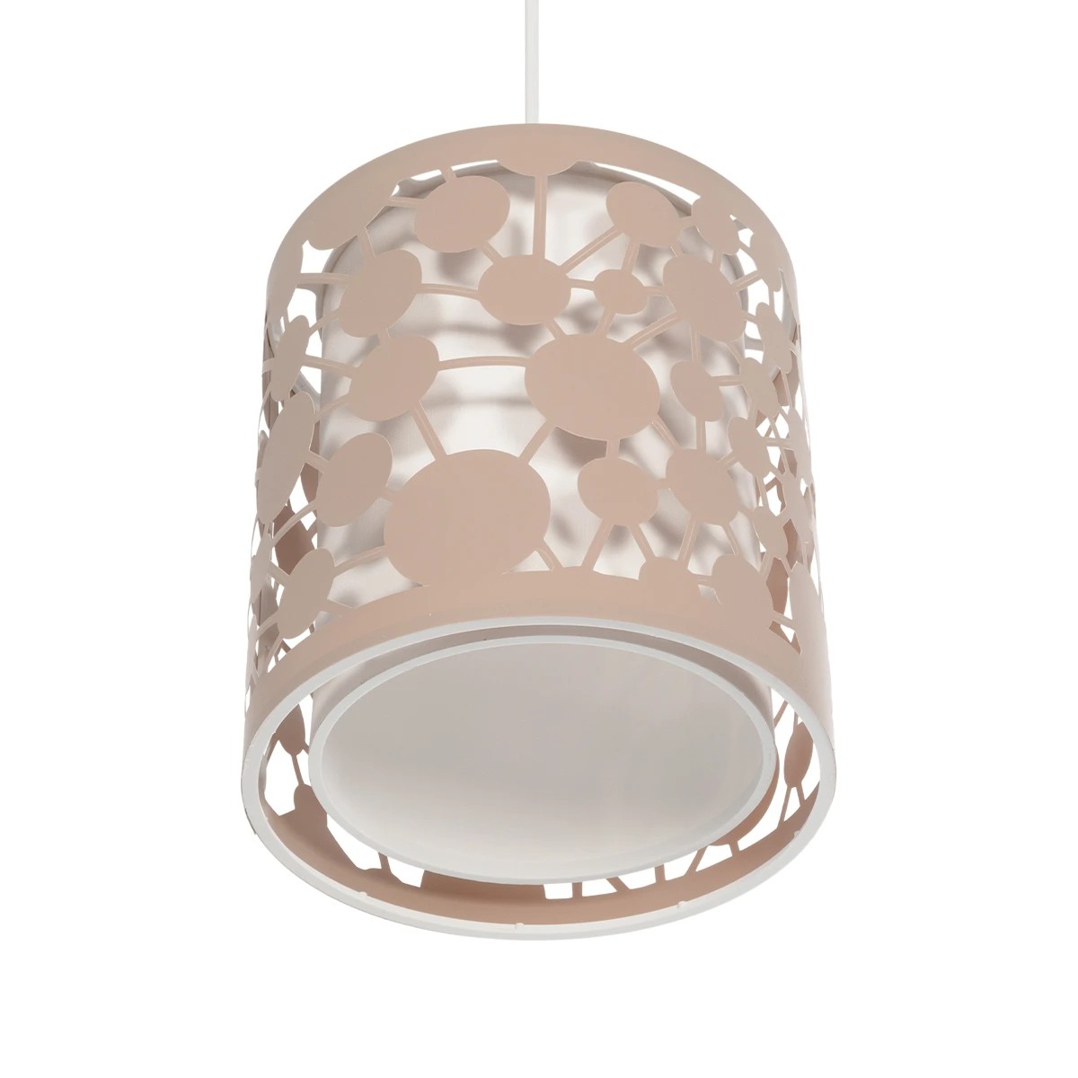 GLOBOSTAR® PETAL 203-0066 Μοντέρνο Κρεμαστό Φωτιστικό Οροφής με Ντουί 1 x E27 AC 220-240V IP20 – Ροζ – Μ23 x Π23 x Υ30cm