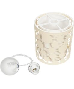 GLOBOSTAR® PETAL 203-0067 Μοντέρνο Κρεμαστό Φωτιστικό Οροφής με Ντουί 1 x E27 AC 220-240V IP20 – Μπεζ – Μ23 x Π23 x Υ30cm