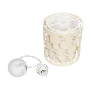 GLOBOSTAR® PETAL 203-0067 Μοντέρνο Κρεμαστό Φωτιστικό Οροφής με Ντουί 1 x E27 AC 220-240V IP20 – Μπεζ – Μ23 x Π23 x Υ30cm