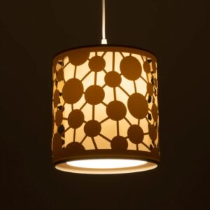 GLOBOSTAR® PETAL 203-0067 Μοντέρνο Κρεμαστό Φωτιστικό Οροφής με Ντουί 1 x E27 AC 220-240V IP20 – Μπεζ – Μ23 x Π23 x Υ30cm