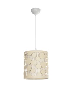 GLOBOSTAR® PETAL 203-0067 Μοντέρνο Κρεμαστό Φωτιστικό Οροφής με Ντουί 1 x E27 AC 220-240V IP20 – Μπεζ – Μ23 x Π23 x Υ30cm