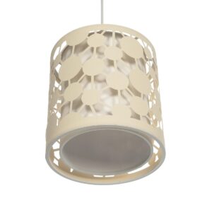 GLOBOSTAR® PETAL 203-0067 Μοντέρνο Κρεμαστό Φωτιστικό Οροφής με Ντουί 1 x E27 AC 220-240V IP20 – Μπεζ – Μ23 x Π23 x Υ30cm