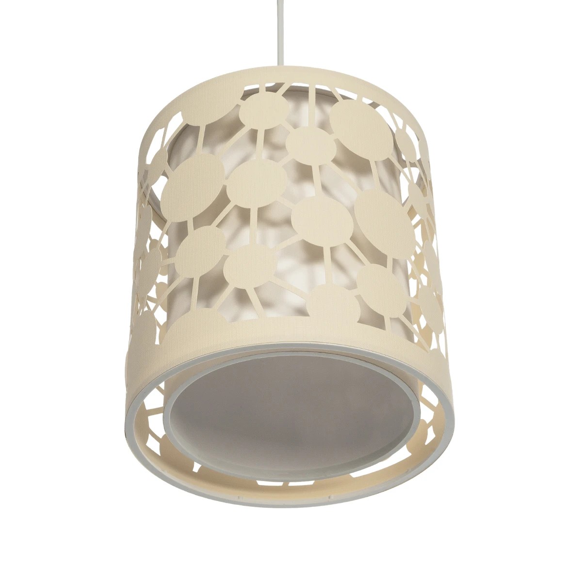 GLOBOSTAR® PETAL 203-0067 Μοντέρνο Κρεμαστό Φωτιστικό Οροφής με Ντουί 1 x E27 AC 220-240V IP20 – Μπεζ – Μ23 x Π23 x Υ30cm