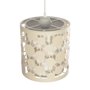 GLOBOSTAR® PETAL 203-0067 Μοντέρνο Κρεμαστό Φωτιστικό Οροφής με Ντουί 1 x E27 AC 220-240V IP20 – Μπεζ – Μ23 x Π23 x Υ30cm