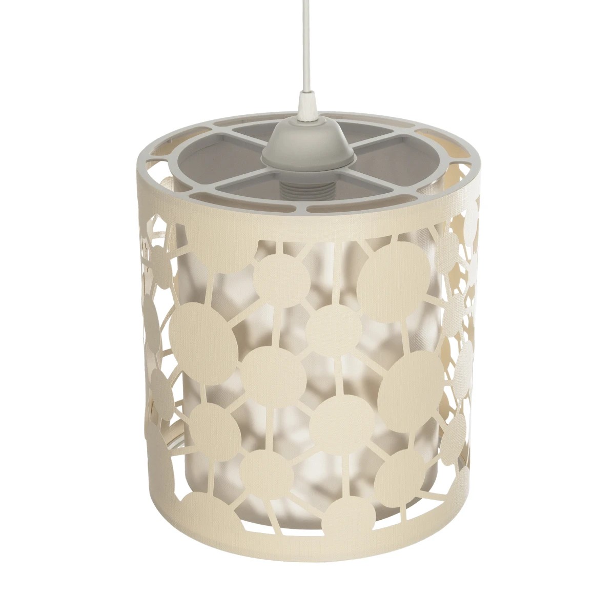 GLOBOSTAR® PETAL 203-0067 Μοντέρνο Κρεμαστό Φωτιστικό Οροφής με Ντουί 1 x E27 AC 220-240V IP20 – Μπεζ – Μ23 x Π23 x Υ30cm