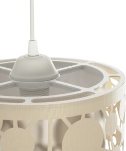 GLOBOSTAR® PETAL 203-0067 Μοντέρνο Κρεμαστό Φωτιστικό Οροφής με Ντουί 1 x E27 AC 220-240V IP20 – Μπεζ – Μ23 x Π23 x Υ30cm