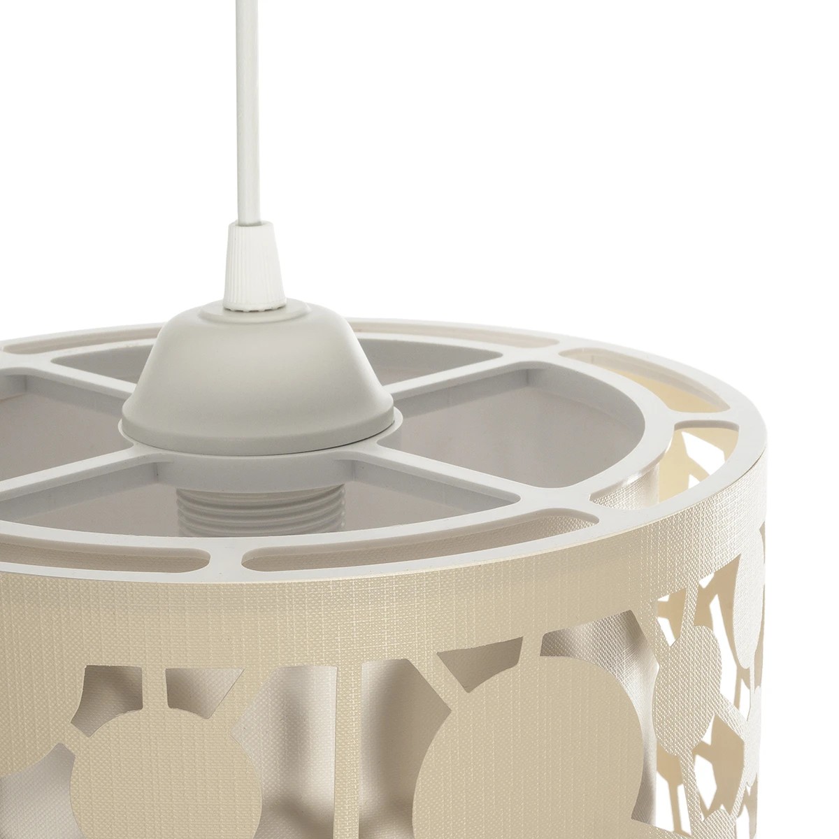 GLOBOSTAR® PETAL 203-0067 Μοντέρνο Κρεμαστό Φωτιστικό Οροφής με Ντουί 1 x E27 AC 220-240V IP20 – Μπεζ – Μ23 x Π23 x Υ30cm