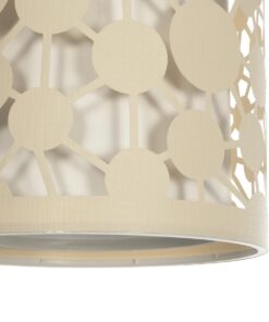 GLOBOSTAR® PETAL 203-0067 Μοντέρνο Κρεμαστό Φωτιστικό Οροφής με Ντουί 1 x E27 AC 220-240V IP20 – Μπεζ – Μ23 x Π23 x Υ30cm