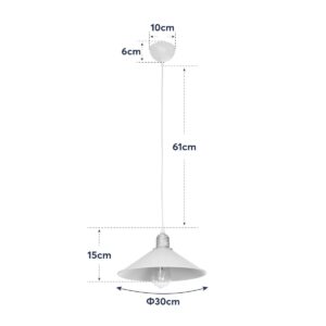 GLOBOSTAR® FERRO 203-0084 Μοντέρνο Κρεμαστό Φωτιστικό Οροφής με Ντουί 1 x E27 AC 220-240V IP20 – Μαύρο – Μ30 x Π30 x Υ15cm