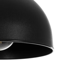 GLOBOSTAR® ΗUT 203-0145 Μοντέρνο Κρεμαστό Φωτιστικό Οροφής με Ντουί 1 x E27 AC 220-240V IP20 – Μάυρο & Χάλκινο – Μ18 x Π18 x Υ18cm