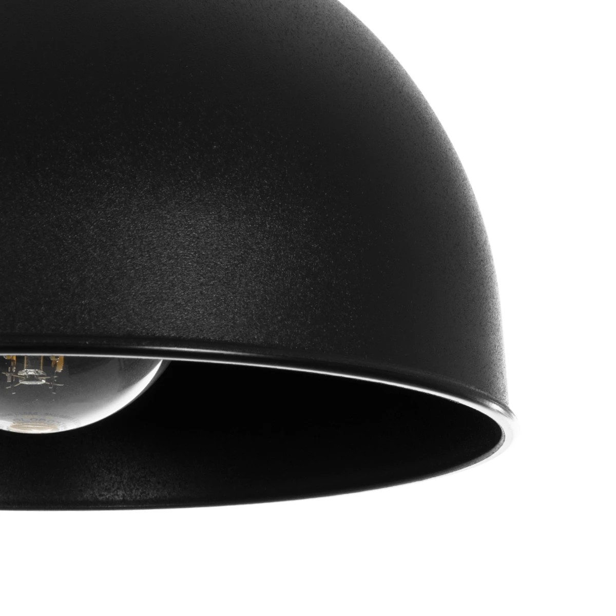 GLOBOSTAR® ΗUT 203-0145 Μοντέρνο Κρεμαστό Φωτιστικό Οροφής με Ντουί 1 x E27 AC 220-240V IP20 – Μάυρο & Χάλκινο – Μ18 x Π18 x Υ18cm