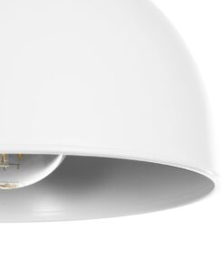 GLOBOSTAR® ΗUT 203-0147 Μοντέρνο Κρεμαστό Φωτιστικό Οροφής με Ντουί 1 x E27 AC 220-240V IP20 – Λευκό & Χρυσό – Μ18 x Π18 x Υ18cm