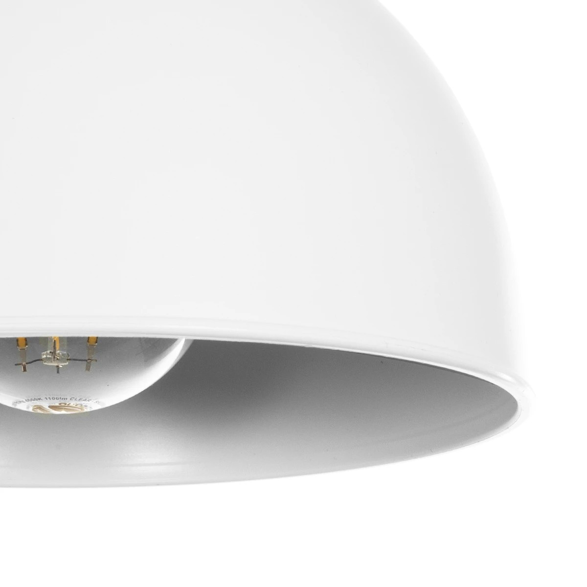 GLOBOSTAR® ΗUT 203-0147 Μοντέρνο Κρεμαστό Φωτιστικό Οροφής με Ντουί 1 x E27 AC 220-240V IP20 – Λευκό & Χρυσό – Μ18 x Π18 x Υ18cm