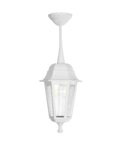 GLOBOSTAR® VITRO 203-0199 Vintage Φωτιστικό Οροφής με Ντουί 1 x E27 AC 220-240V IP44 – Λευκό – Μ17 x Π17 x Υ28cm