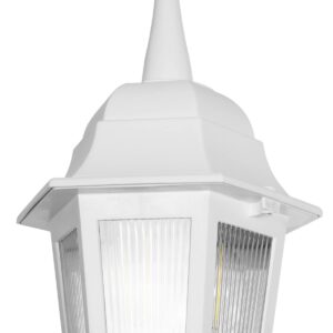 GLOBOSTAR® VITRO 203-0199 Vintage Φωτιστικό Οροφής με Ντουί 1 x E27 AC 220-240V IP44 – Λευκό – Μ17 x Π17 x Υ28cm