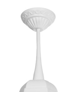 GLOBOSTAR® VITRO 203-0199 Vintage Φωτιστικό Οροφής με Ντουί 1 x E27 AC 220-240V IP44 – Λευκό – Μ17 x Π17 x Υ28cm