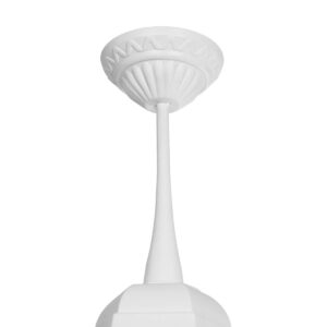 GLOBOSTAR® VITRO 203-0199 Vintage Φωτιστικό Οροφής με Ντουί 1 x E27 AC 220-240V IP44 – Λευκό – Μ17 x Π17 x Υ28cm