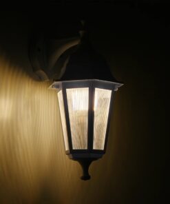 GLOBOSTAR® VITRO 203-0201 Vintage Φωτιστικό Τοίχου – Απλίκα με Ντουί 1 x E27 AC 220-240V IP44 – Λευκό – Μ17 x Π20 x Υ36cm