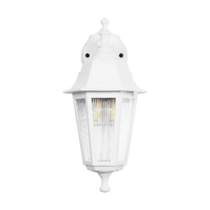 GLOBOSTAR® VITRO 203-0201 Vintage Φωτιστικό Τοίχου – Απλίκα με Ντουί 1 x E27 AC 220-240V IP44 – Λευκό – Μ17 x Π20 x Υ36cm