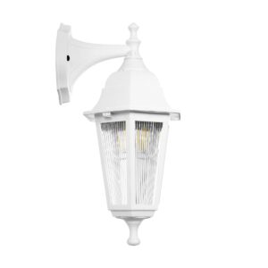 GLOBOSTAR® VITRO 203-0201 Vintage Φωτιστικό Τοίχου – Απλίκα με Ντουί 1 x E27 AC 220-240V IP44 – Λευκό – Μ17 x Π20 x Υ36cm