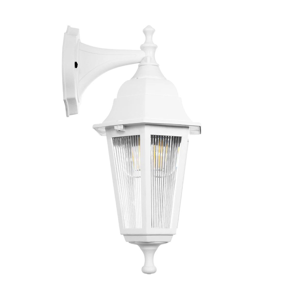 GLOBOSTAR® VITRO 203-0201 Vintage Φωτιστικό Τοίχου – Απλίκα με Ντουί 1 x E27 AC 220-240V IP44 – Λευκό – Μ17 x Π20 x Υ36cm