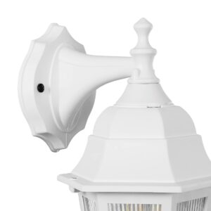 GLOBOSTAR® VITRO 203-0201 Vintage Φωτιστικό Τοίχου – Απλίκα με Ντουί 1 x E27 AC 220-240V IP44 – Λευκό – Μ17 x Π20 x Υ36cm