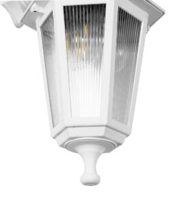 GLOBOSTAR® VITRO 203-0201 Vintage Φωτιστικό Τοίχου – Απλίκα με Ντουί 1 x E27 AC 220-240V IP44 – Λευκό – Μ17 x Π20 x Υ36cm