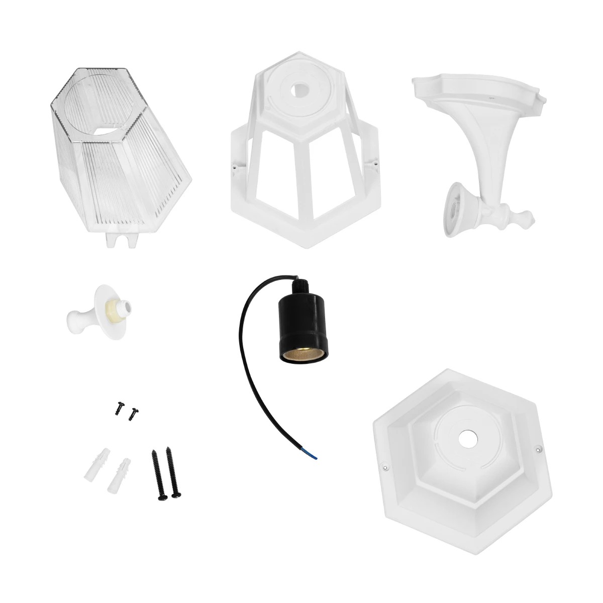 GLOBOSTAR® VITRO 203-0201 Vintage Φωτιστικό Τοίχου – Απλίκα με Ντουί 1 x E27 AC 220-240V IP44 – Λευκό – Μ17 x Π20 x Υ36cm