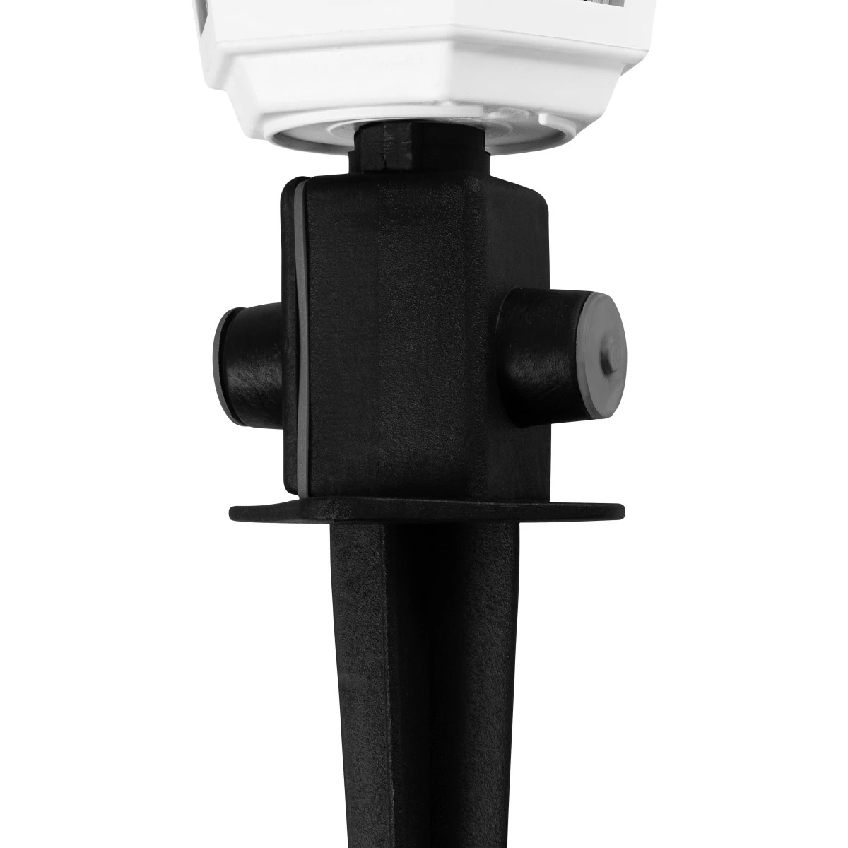 GloboStar® VITRO 203-0203 Vintage Καρφωτό Φωτιστικό Φαναράκι Μονόφωτο 1 x E27 IP44 Λευκό & Διάφανο Πλαστικό – Μ17 x Π17 x Υ55cm