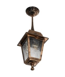 GLOBOSTAR® SOLME 203-0214 Vintage Φωτιστικό Οροφής με Ντουί 1 x E27 AC 220-240V IP44 – Χάλκινο – Μ15 x Π15 x Υ27cm