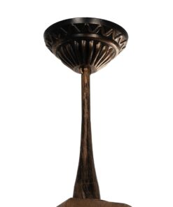 GLOBOSTAR® SOLME 203-0214 Vintage Φωτιστικό Οροφής με Ντουί 1 x E27 AC 220-240V IP44 – Χάλκινο – Μ15 x Π15 x Υ27cm