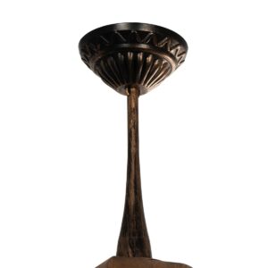 GLOBOSTAR® SOLME 203-0214 Vintage Φωτιστικό Οροφής με Ντουί 1 x E27 AC 220-240V IP44 – Χάλκινο – Μ15 x Π15 x Υ27cm