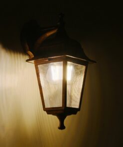 GLOBOSTAR® SOLME 203-0216 Vintage Φωτιστικό Τοίχου – Απλίκα με Ντουί 1 x E27 AC 220-240V IP44 – Χάλκινο – Μ15 x Π20 x Υ35cm