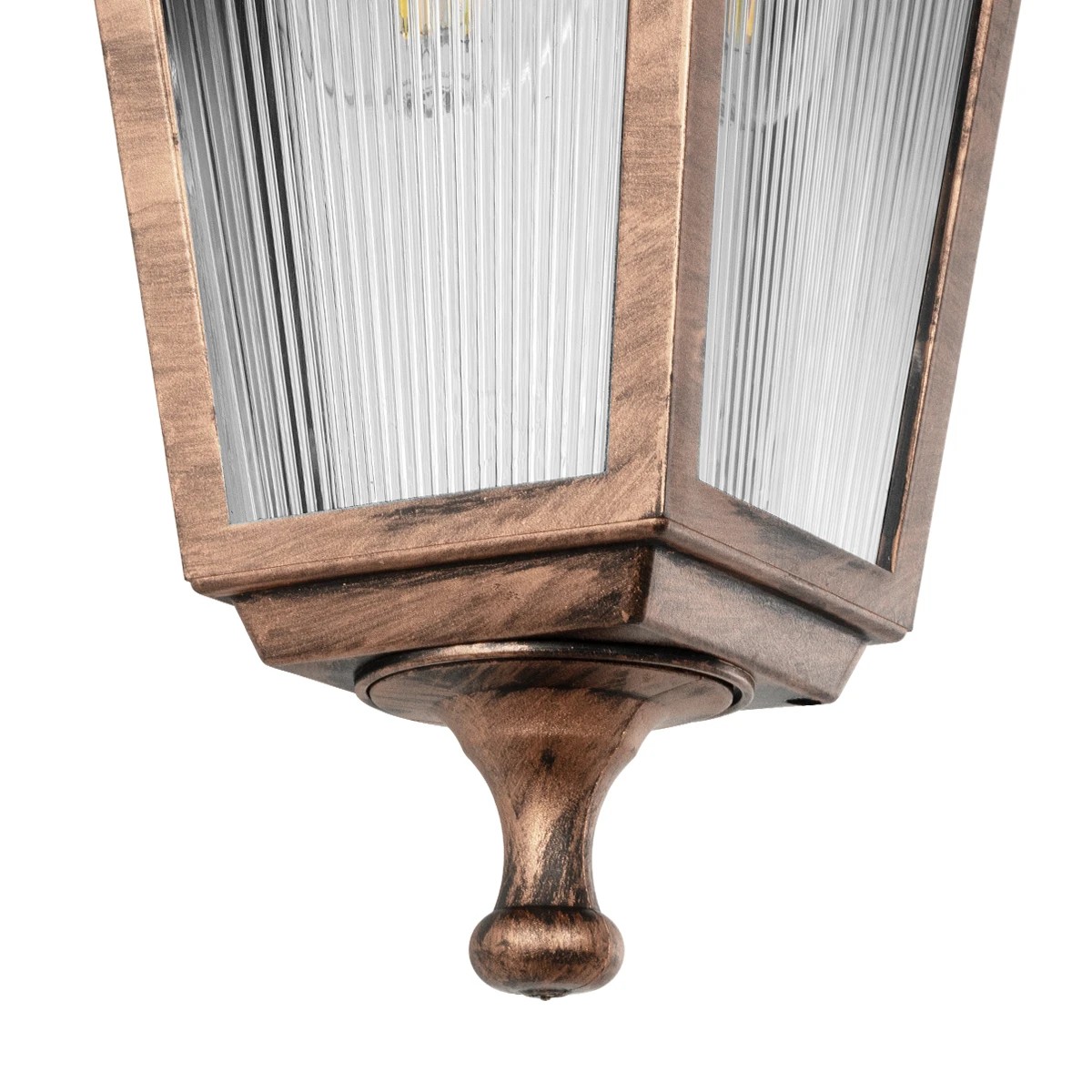 GLOBOSTAR® SOLME 203-0216 Vintage Φωτιστικό Τοίχου – Απλίκα με Ντουί 1 x E27 AC 220-240V IP44 – Χάλκινο – Μ15 x Π20 x Υ35cm