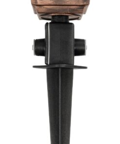 GloboStar® SOLME 203-0218 Vintage Καρφωτό Φωτιστικό Φαναράκι Μονόφωτο 1 x E27 IP44 Χάλκινο & Διάφανο Πλαστικό – Μ22 x Π22 x Υ35cm