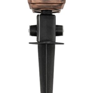 GloboStar® SOLME 203-0218 Vintage Καρφωτό Φωτιστικό Φαναράκι Μονόφωτο 1 x E27 IP44 Χάλκινο & Διάφανο Πλαστικό – Μ22 x Π22 x Υ35cm