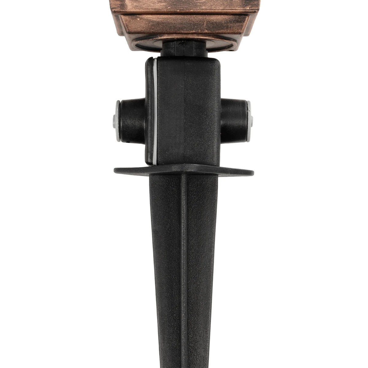 GloboStar® SOLME 203-0218 Vintage Καρφωτό Φωτιστικό Φαναράκι Μονόφωτο 1 x E27 IP44 Χάλκινο & Διάφανο Πλαστικό – Μ22 x Π22 x Υ35cm