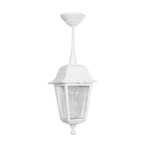 GLOBOSTAR® SOLME 203-0219 Vintage Φωτιστικό Οροφής με Ντουί 1 x E27 AC 220-240V IP44 – Λευκό – Μ15 x Π15 x Υ27cm