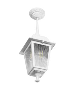 GLOBOSTAR® SOLME 203-0219 Vintage Φωτιστικό Οροφής με Ντουί 1 x E27 AC 220-240V IP44 – Λευκό – Μ15 x Π15 x Υ27cm