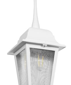 GLOBOSTAR® SOLME 203-0219 Vintage Φωτιστικό Οροφής με Ντουί 1 x E27 AC 220-240V IP44 – Λευκό – Μ15 x Π15 x Υ27cm