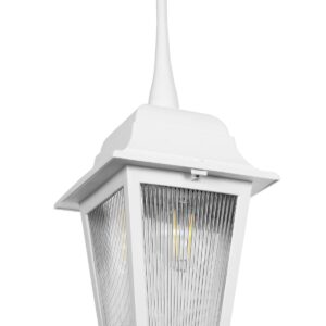 GLOBOSTAR® SOLME 203-0219 Vintage Φωτιστικό Οροφής με Ντουί 1 x E27 AC 220-240V IP44 – Λευκό – Μ15 x Π15 x Υ27cm