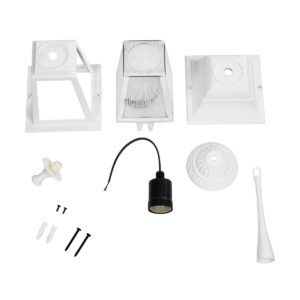 GLOBOSTAR® SOLME 203-0219 Vintage Φωτιστικό Οροφής με Ντουί 1 x E27 AC 220-240V IP44 – Λευκό – Μ15 x Π15 x Υ27cm