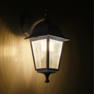 GLOBOSTAR® SOLME 203-0221 Vintage Φωτιστικό Τοίχου – Απλίκα με Ντουί 1 x E27 AC 220-240V IP44 – Λευκό – Μ15 x Π20 x Υ35cm