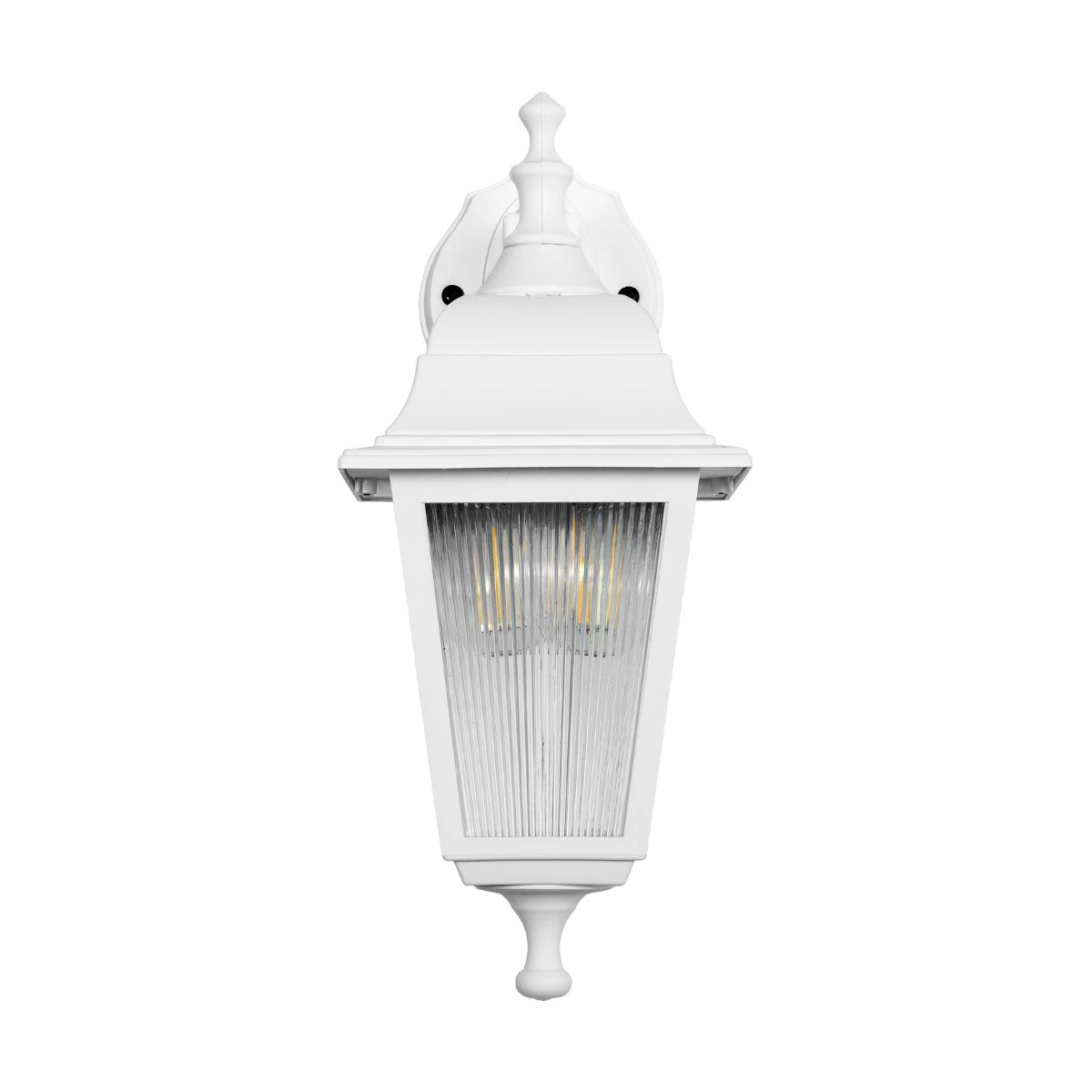 GLOBOSTAR® SOLME 203-0221 Vintage Φωτιστικό Τοίχου – Απλίκα με Ντουί 1 x E27 AC 220-240V IP44 – Λευκό – Μ15 x Π20 x Υ35cm