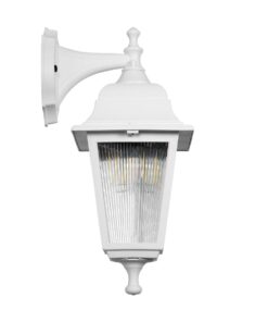 GLOBOSTAR® SOLME 203-0221 Vintage Φωτιστικό Τοίχου – Απλίκα με Ντουί 1 x E27 AC 220-240V IP44 – Λευκό – Μ15 x Π20 x Υ35cm