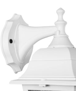 GLOBOSTAR® SOLME 203-0221 Vintage Φωτιστικό Τοίχου – Απλίκα με Ντουί 1 x E27 AC 220-240V IP44 – Λευκό – Μ15 x Π20 x Υ35cm