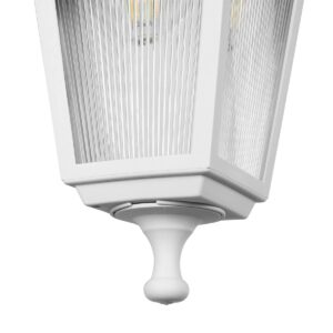 GLOBOSTAR® SOLME 203-0221 Vintage Φωτιστικό Τοίχου – Απλίκα με Ντουί 1 x E27 AC 220-240V IP44 – Λευκό – Μ15 x Π20 x Υ35cm