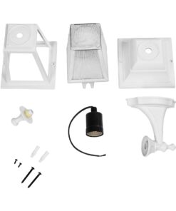 GLOBOSTAR® SOLME 203-0221 Vintage Φωτιστικό Τοίχου – Απλίκα με Ντουί 1 x E27 AC 220-240V IP44 – Λευκό – Μ15 x Π20 x Υ35cm