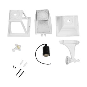 GLOBOSTAR® SOLME 203-0221 Vintage Φωτιστικό Τοίχου – Απλίκα με Ντουί 1 x E27 AC 220-240V IP44 – Λευκό – Μ15 x Π20 x Υ35cm