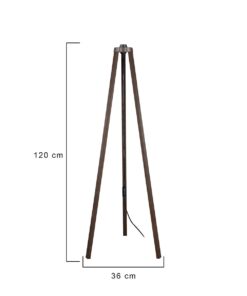 GLOBOSTAR® TRIPOD 203-0257 Μοντέρνο Επιδαπέδιο Φωτιστικό με Ντουί 1 x E27 AC 220-240V IP20 – Καφέ – Μ38 x Π38 x Υ120cm